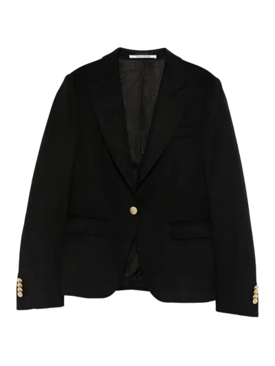 Forte Forte Turtleneck Ribbed Jersey Wool In Black