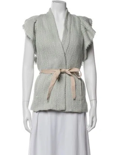Pre-owned Forte Forte Tweed Pattern Jacket In Green