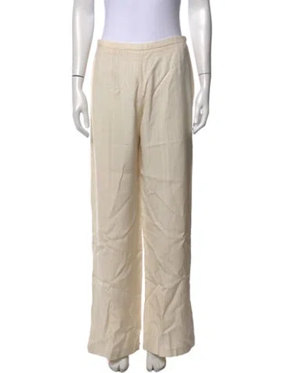 Pre-owned Forte Forte Tweed Pattern Straight Leg Pants In Neutrals