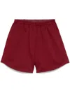Forte Forte Twill Cotton Shorts In Red