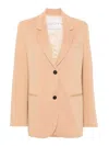 Forte Forte Single-breasted Blazer In Light Orange