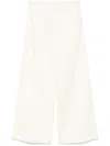Forte Forte Twill Straight-leg Trousers In Neutrals