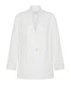 Forte Forte Viscose Cotton Twill Double Breasted Jacket In White