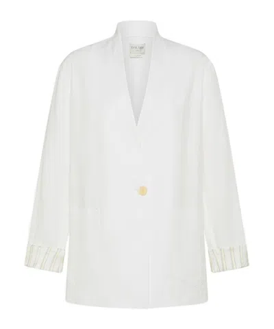 FORTE FORTE TWILL-WEAVE BLAZER