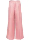 Forte Forte Twill Wide-leg Trousers In Pink