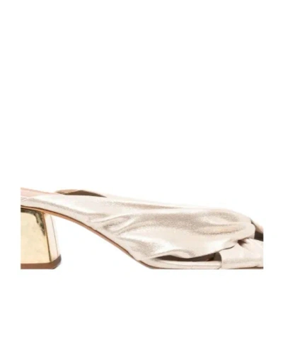 Forte Forte Twisted Block-heel Sandals In White