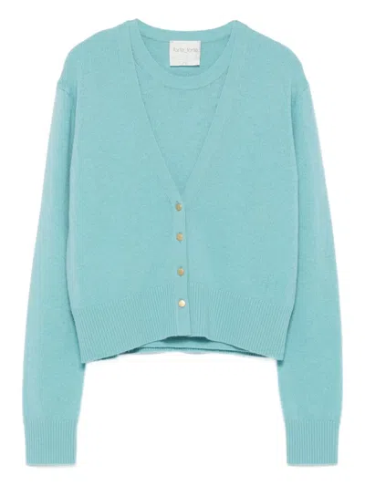 Forte Forte V-neck Cardigan In Blue