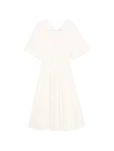 Forte Forte V-neck Dress In Neutral