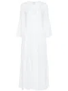 Forte Forte V-neck Flared Dress In White