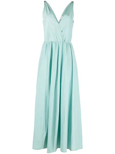FORTE FORTE V-NECK FLARED MAXI DRESS