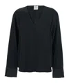 Forte Forte Black V-neck Sweater In Black