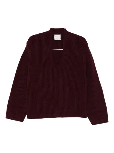 Forte Forte V-neck Sweater In Red