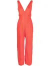 Forte Forte Jumpsuit Mit V-ausschnitt In Orange