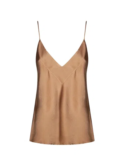 Forte Forte V-neck Tank Top In Brown