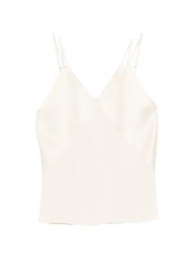 Forte Forte V-neck Tank Top In Neutral
