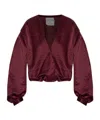 Forte Forte V-neck Top In Burgundy