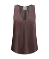 Forte Forte V-neck Vest In Brown