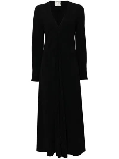 Forte Forte Gathered Corduroy Dress In Blau