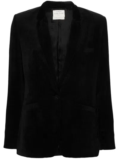 Forte Forte Velvet Blazer In Black