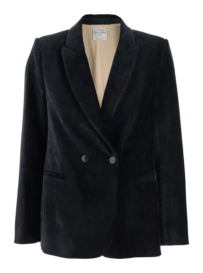 FORTE FORTE VELVET DOIUBLE BREASTED BLAZER