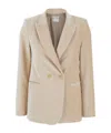 Forte Forte Velvet Doiuble Breasted Blazer In Nude