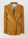 Forte Forte Velvet Double-breasted Jacket Front Pockets In Multi