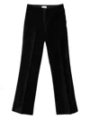 Forte Forte Velvet-finish Trousers In Black