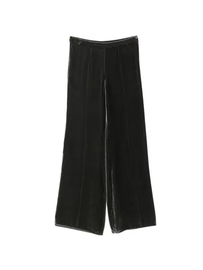 Forte Forte Velvet Flared Trousers In Black