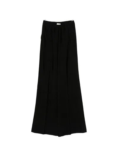 Forte Forte Velvet Flared Trousers In Black