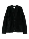 Forte Forte Faux-fur Cardi-coat In Black