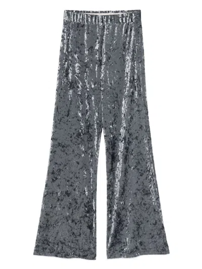 FORTE FORTE FORTE FORTE VELVET HIGH-WAISTED TROUSERS