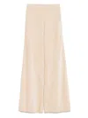 Forte Forte High-waisted Wide Leg Velvet Trousers In Neutral