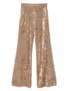 Forte Forte High Waist Flared Velvet Trousers In Neutral