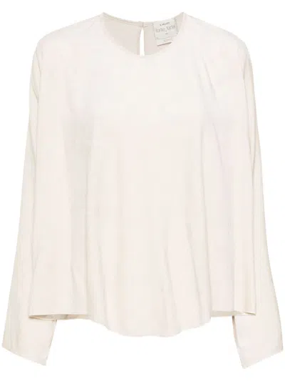 Forte Forte Velvet Longsleeved Top In Neutrals