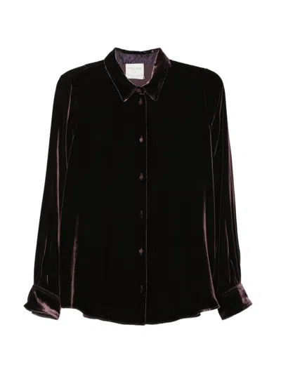 Forte Forte Velvet Long-sleeves Shirt In Multi