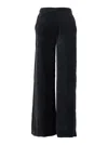 Forte Forte Black Trousers With Elastic Waist In Velvet Woman In Black
