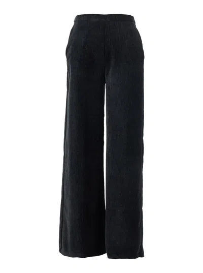 Forte Forte Velvet Pantas In Black