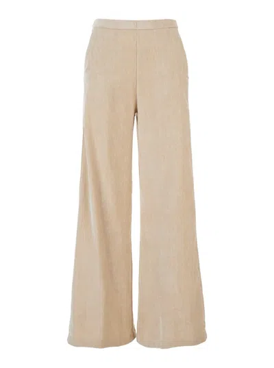 Forte Forte Velvet Pantas In Neutral