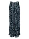 Forte Forte Velvet Print Trousers In Blue