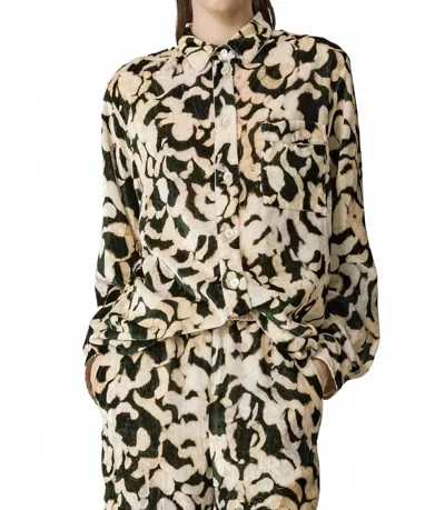 Forte Forte Velvet Rose Alchemy Shirt In Ink In Brown