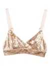 Forte Forte Velvet-texture Triangle Bra In Brown