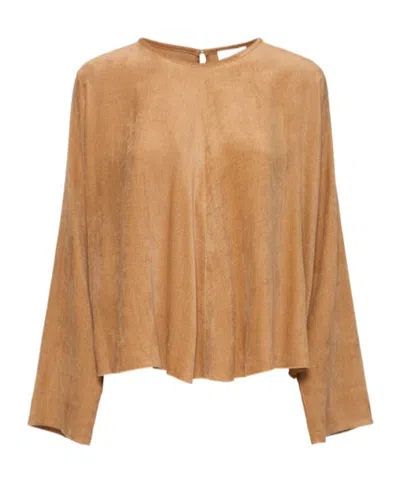 Forte Forte Velvet Top In Caramel