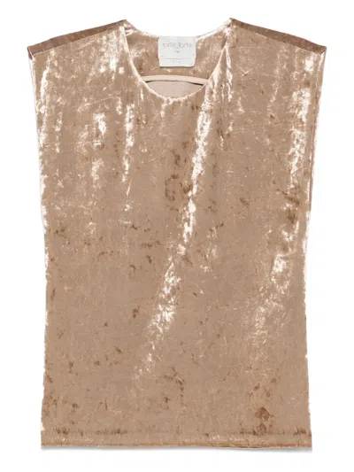 Forte Forte Velvet Top In Brown