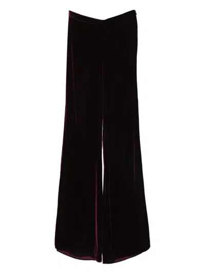 Forte Forte Low-rise Casual Pants In Burgundy