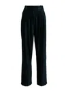 Forte Forte Darted Tapered Velvet Trousers In Blue