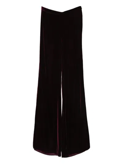 Forte Forte Velvet Trousers In Burgundy