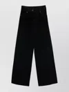 Forte Forte Velvet Wide-leg Trousers Pockets In Black