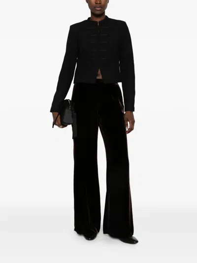 Forte Forte Velvet Wide-leg Trousers In Black