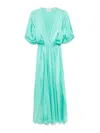 Forte Forte Silk Long Dress In Blue