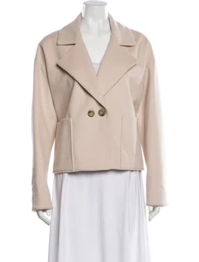 Pre-owned Forte Forte Virgin Wool Biker Jacket W/ Tags In Neutrals